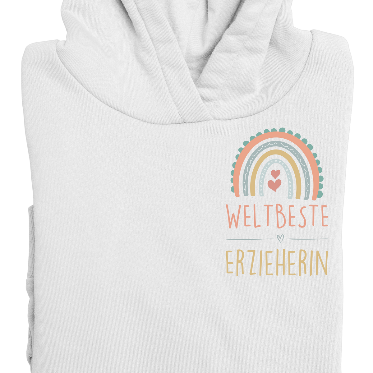 Hoodie mit Spruch „Weltbeste Erzieherin“ für Erzieherinnen und Erzieher, Kindergarten-Hoodie, Ansicht 3 | Pädagogikkram