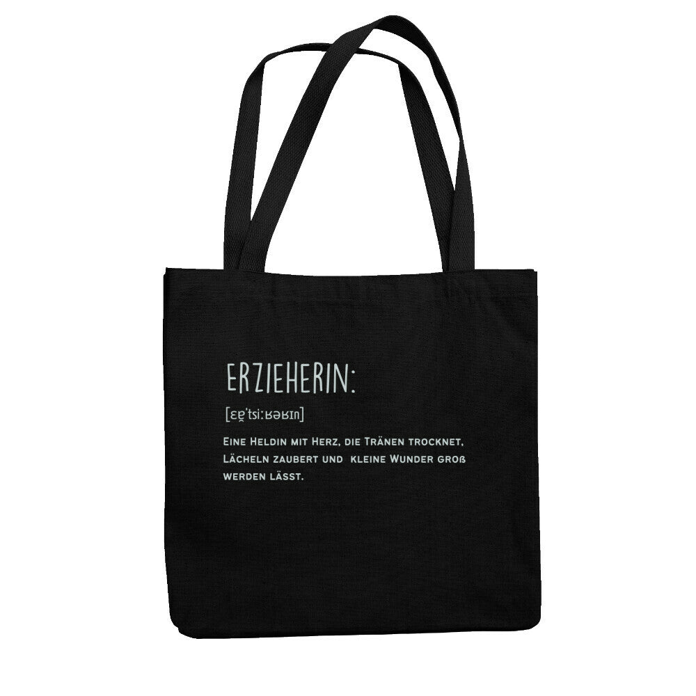 Jutebeutel mit Spruch „Heldin“ für Erzieher, Stofftasche für den Kindergarten, Ansicht 2 | Pädagogikkram