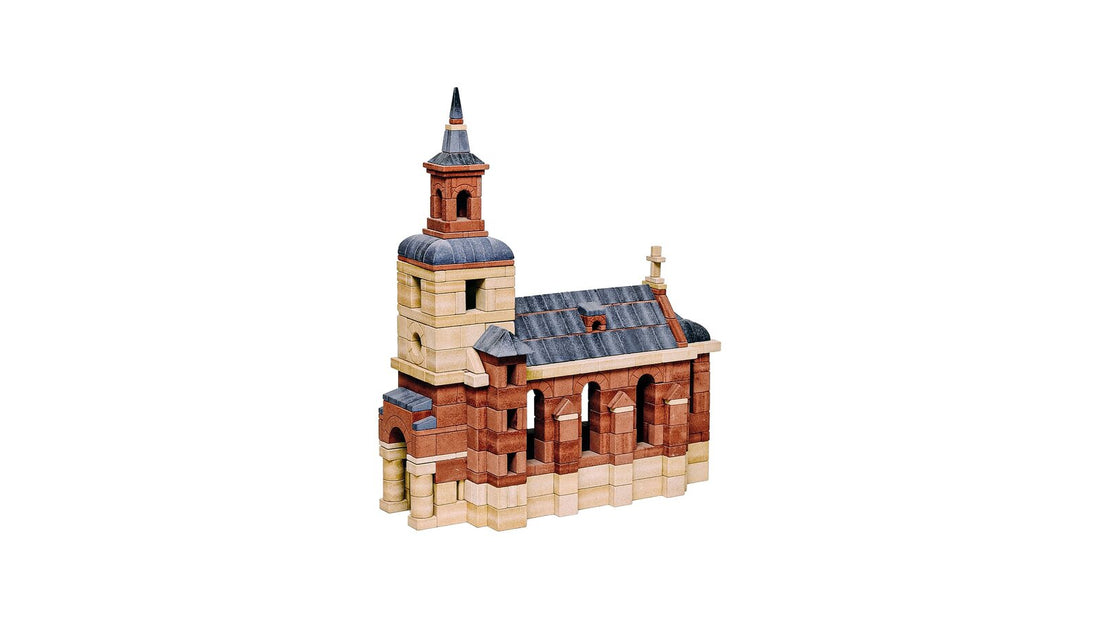 Kirche mit Turm aus Ankersteinen – im Advent mit Kindergartenkindern Krippe und Kirche nachbauen