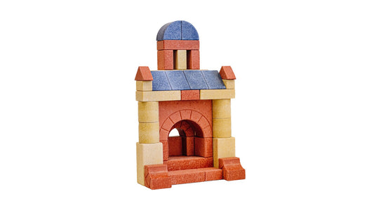Bauwerk mit Torbogen aus Ankersteinen – Idee für die Bauecke im Kindergarten
