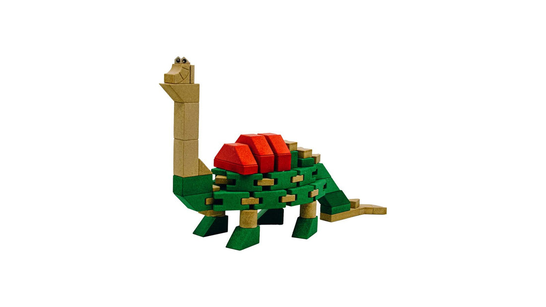 Großer Dinosaurier aus bunten Ankersteinen – Bausteine als Weihnachtsgeschenk für Kinder ab 3