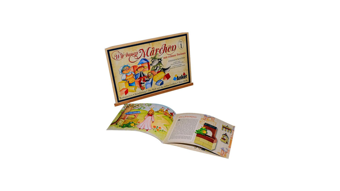 Anker-Märchenkasten mit Rotkäppchen und Froschkönig – Märchen mit Bausteinen nachbauen zur Sprachförderung