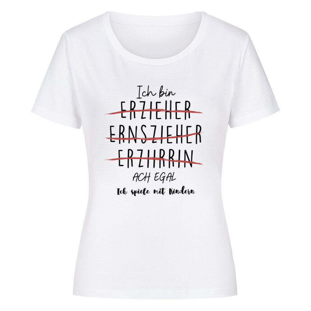 Frauen-T-Shirt mit Spruch „Ach egal“ für Erzieherinnen und Erzieher, Ansicht 2 | Pädagogikkram