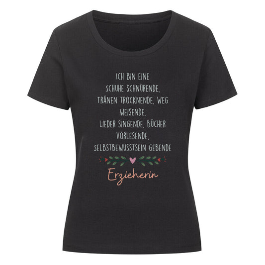 Frauen-T-Shirt mit Spruch „Erzieherin“ für Erzieherinnen und Erzieher | Pädagogikkram