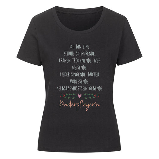 Frauen-T-Shirt mit Spruch „Kinderpflegerin“ für Erzieherinnen und Erzieher | Pädagogikkram