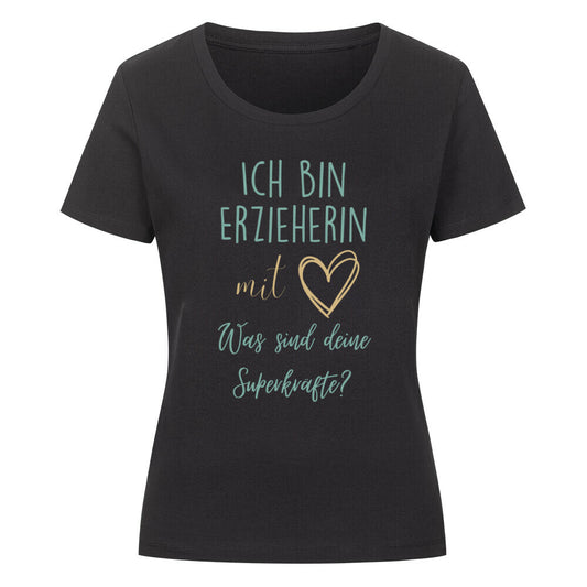 Frauen-T-Shirt mit Spruch „Superkraft“ für Erzieherinnen und Erzieher | Pädagogikkram