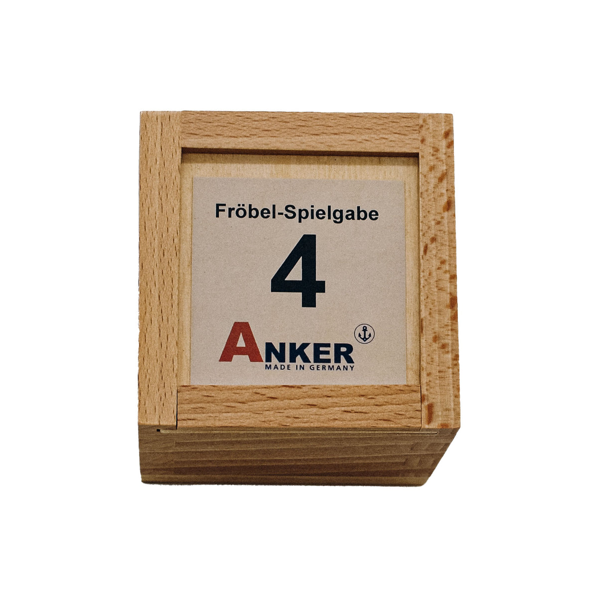 FröbelGabe Nr. 4 aus Anker-Steinen, acht Quader im Holzkasten | Pädagogikkram