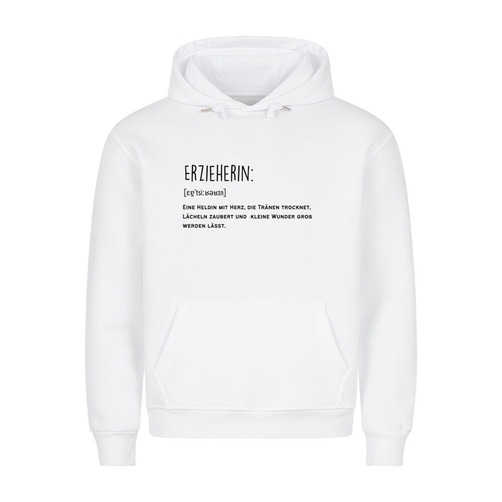 Hoodie mit Spruch „Erzieherin Definition“ für Erzieherinnen und Erzieher, Kindergarten-Hoodie, Ansicht 3 | Pädagogikkram
