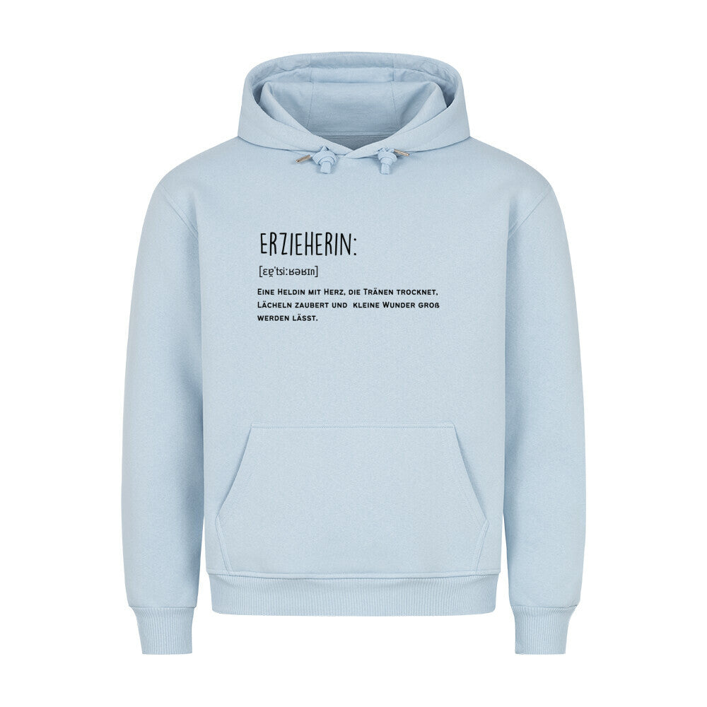 Hoodie mit Spruch „Erzieherin Definition“ für Erzieherinnen und Erzieher, Kindergarten-Hoodie, Ansicht 4 | Pädagogikkram