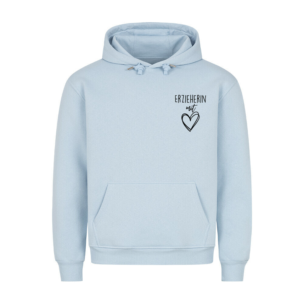 Hoodie mit Spruch „Erzieherin mit Herz“ für Erzieherinnen und Erzieher, Kindergarten-Hoodie, Ansicht 4 | Pädagogikkram