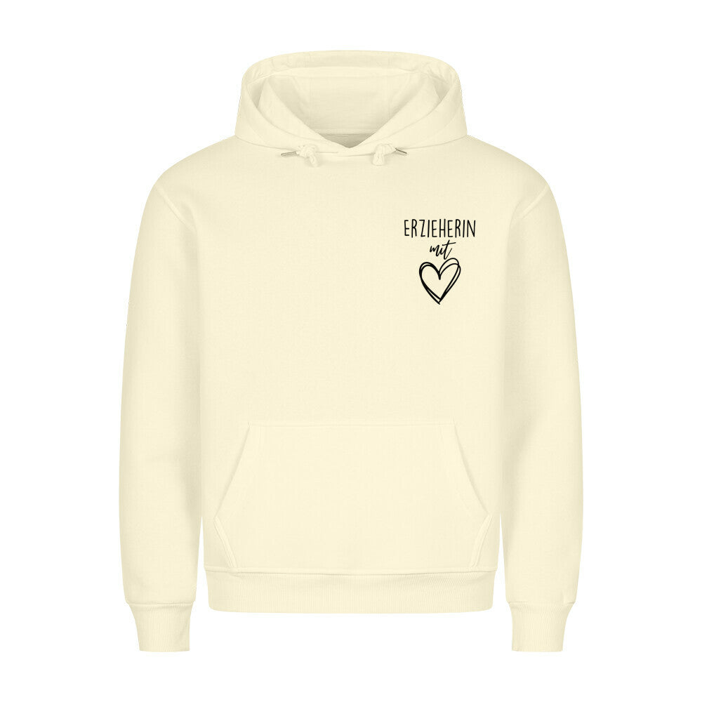Hoodie mit Spruch „Erzieherin mit Herz“ für Erzieherinnen und Erzieher, Kindergarten-Hoodie, Ansicht 5 | Pädagogikkram