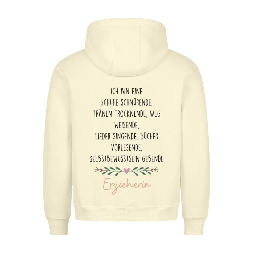 Hoodie mit Rückendruck und Spruch „Ich bin eine Erzieherin“ für Erzieherinnen und Erzieher, Kindergarten-Hoodie, Ansicht 4 | Pädagogikkram