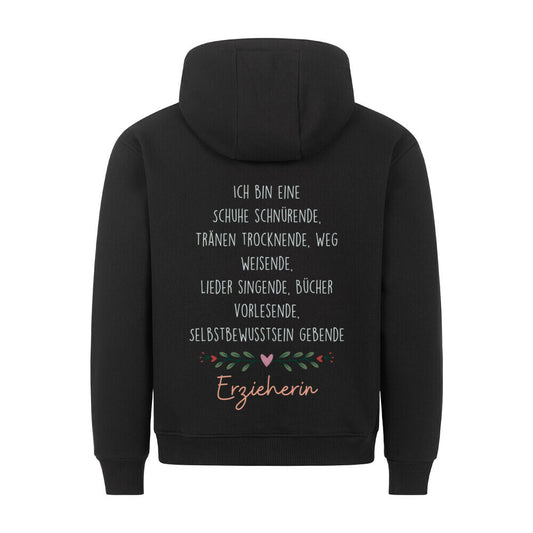 Hoodie mit Rückendruck und Spruch „Ich bin eine Erzieherin“ für Erzieherinnen und Erzieher, Kindergarten-Hoodie | Pädagogikkram