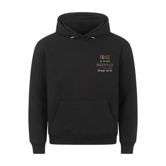 Hoodie mit Spruch „Kunterbunte Momente“ für Erzieherinnen und Erzieher, Kindergarten-Hoodie | Pädagogikkram