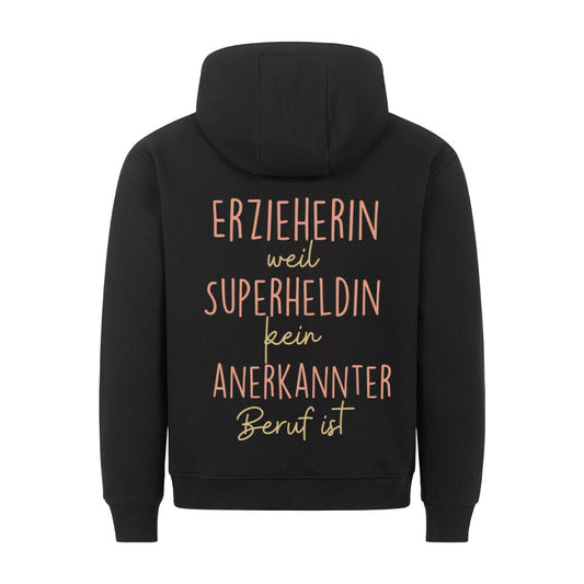 Hoodie mit Spruch „Superheldin“ für Erzieherinnen und Erzieher, Kindergarten-Hoodie | Pädagogikkram