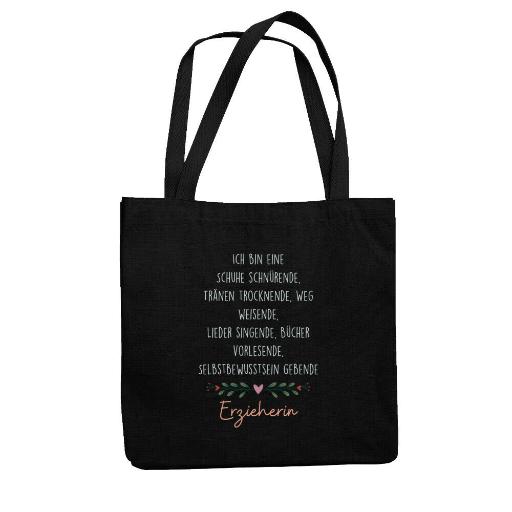 Jutebeutel mit Spruch „Erzieherin“ für Erzieher, Stofftasche für den Kindergarten, Ansicht 2 | Pädagogikkram