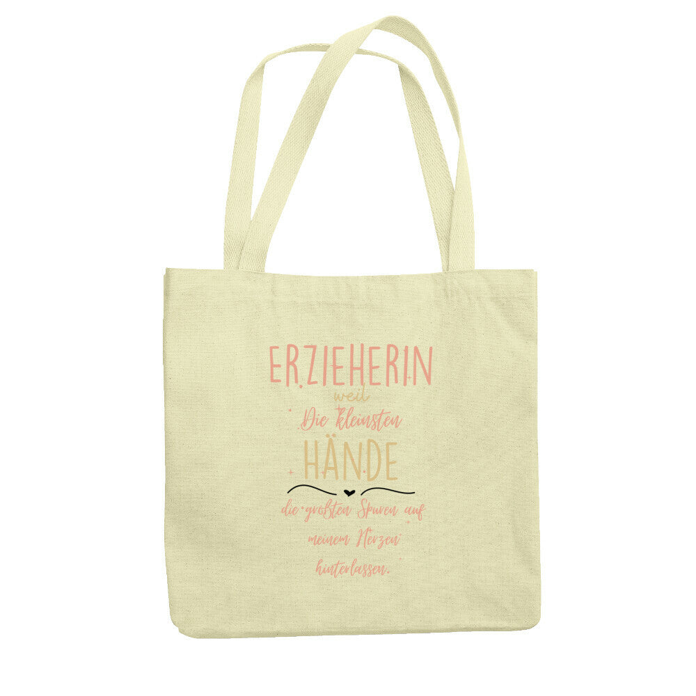 Jutebeutel mit Spruch „Hände“ für Erzieher, Stofftasche für den Kindergarten | Pädagogikkram