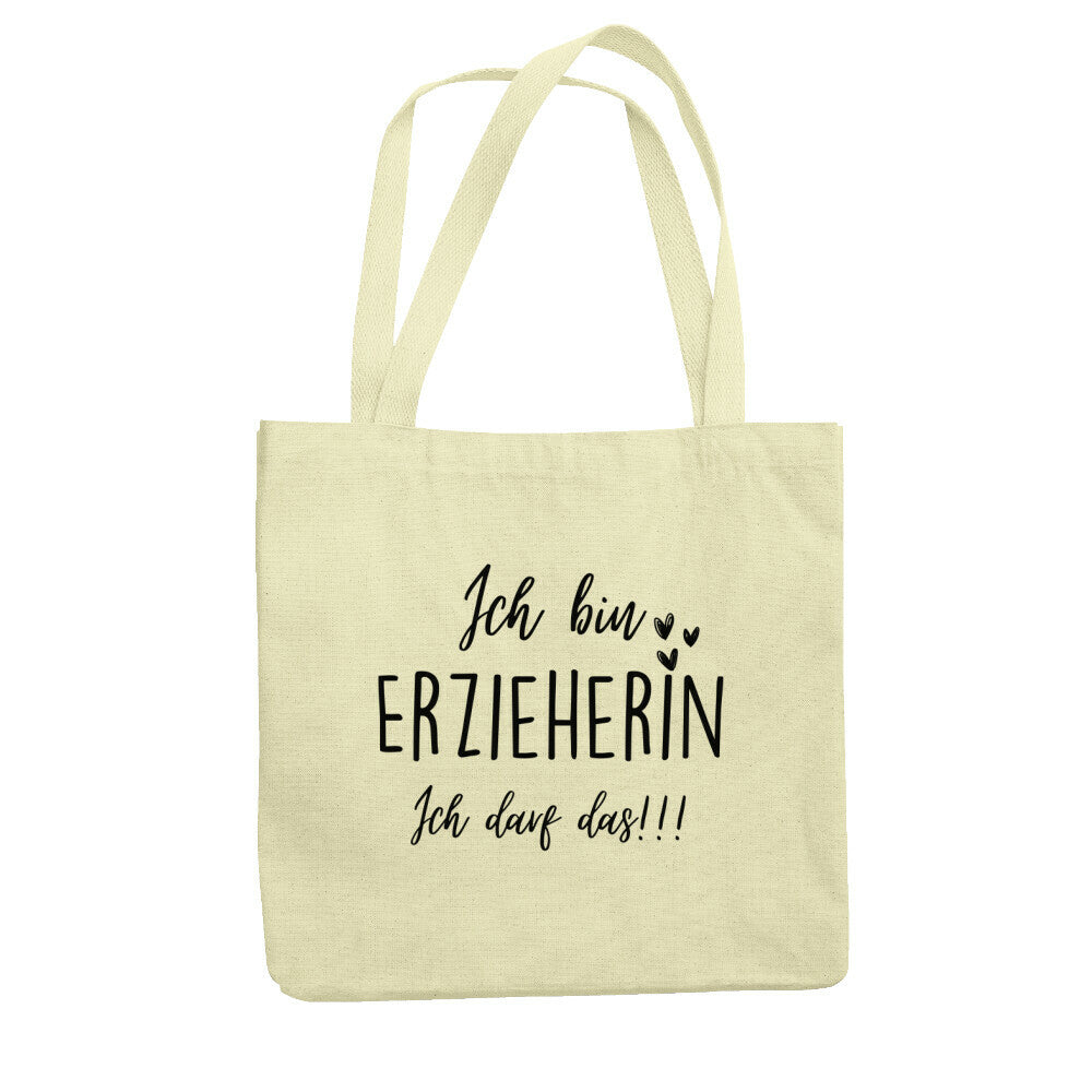 Jutebeutel mit Spruch „Ich darf das“ für Erzieher, Stofftasche für den Kindergarten | Pädagogikkram