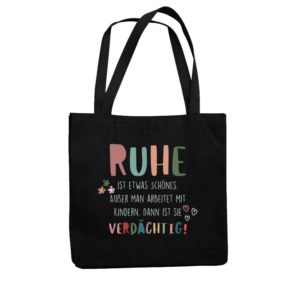 Jutebeutel mit Spruch „Ruhe“ für Erzieher, Stofftasche für den Kindergarten, Ansicht 2 | Pädagogikkram
