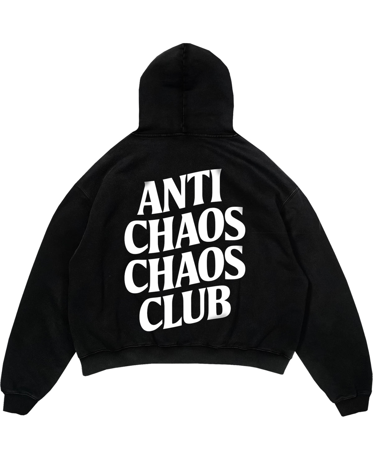 Oversized Hoodie mit Rückendruck und Spruch „Anti Chaos Club“ für Erzieherinnen und Erzieher, Kindergarten-Hoodie | Pädagogikkram