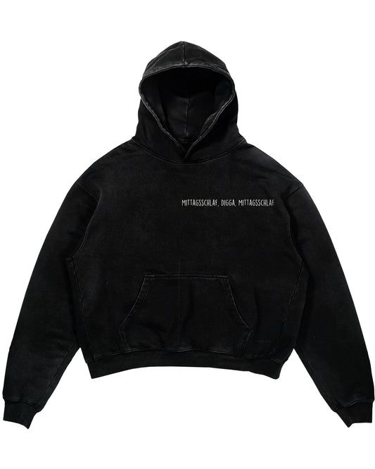 Oversized Hoodie mit Spruch „Mittagsschlaf, Digga, Mittagsschlaf“ für Erzieherinnen und Erzieher, Kindergarten-Hoodie | Pädagogikkram