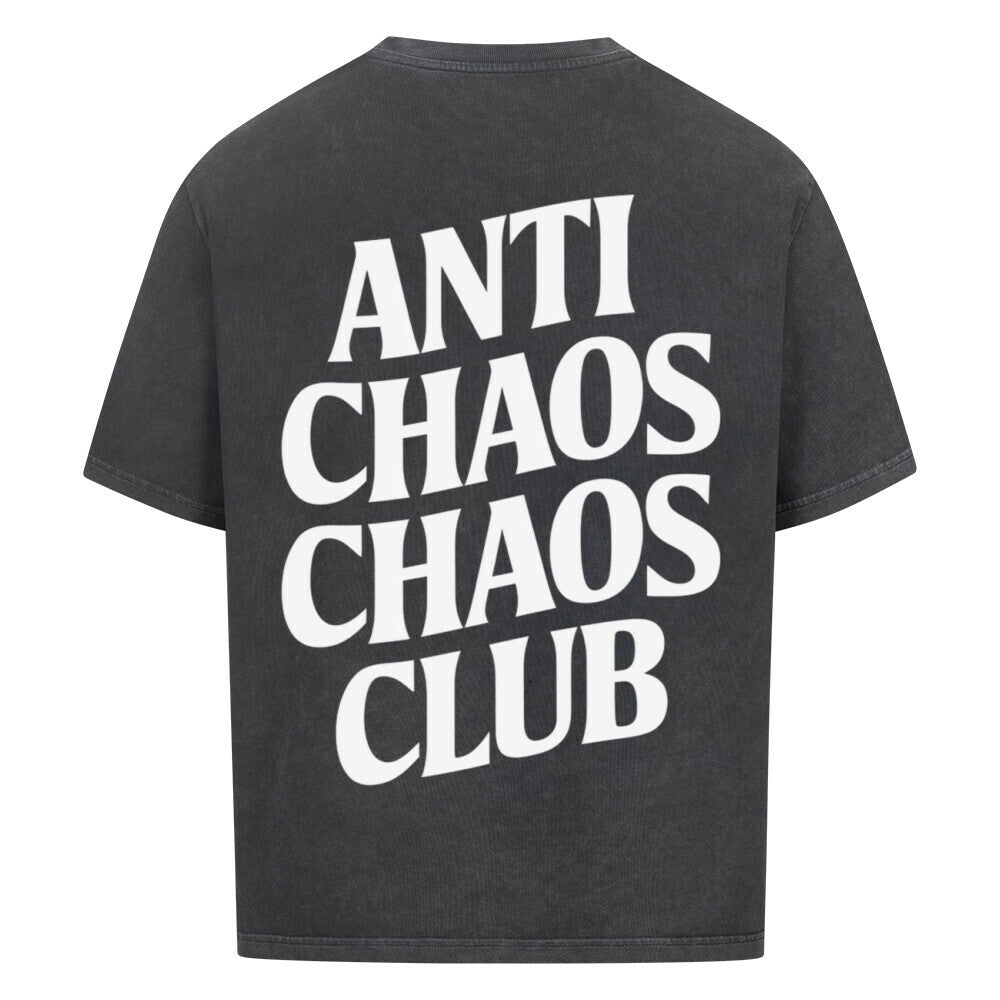 Oversized Shirt mit Rückendruck und Spruch „Anti Chaos Club“ für Erzieherinnen und Erzieher, Ansicht 3 | Pädagogikkram