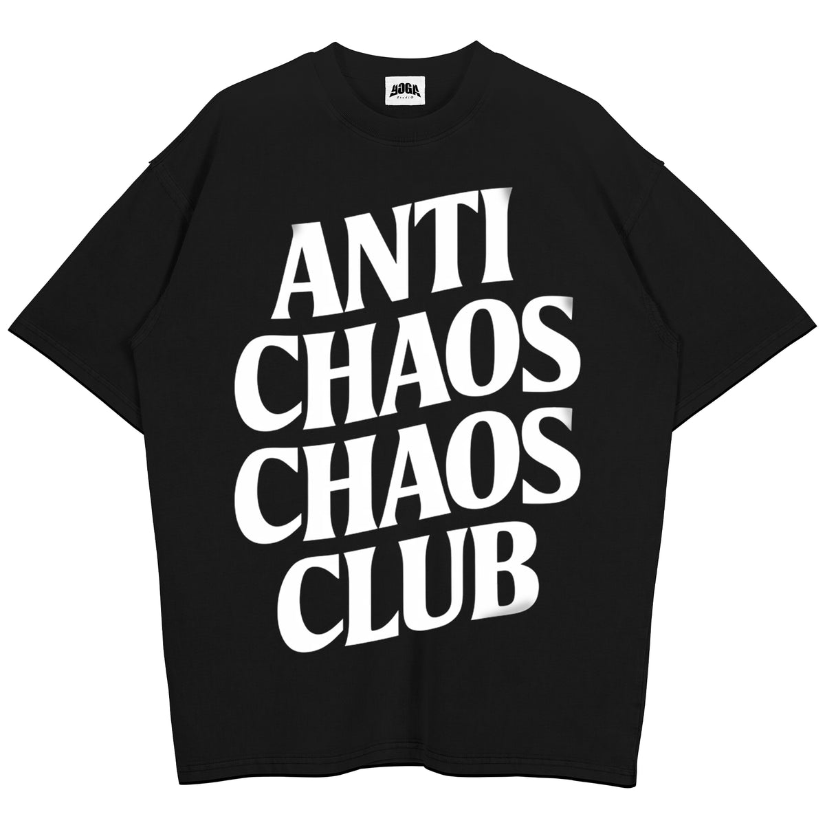 Oversized Shirt mit Rückendruck und Spruch „Anti Chaos Club“ für Erzieherinnen und Erzieher | Pädagogikkram
