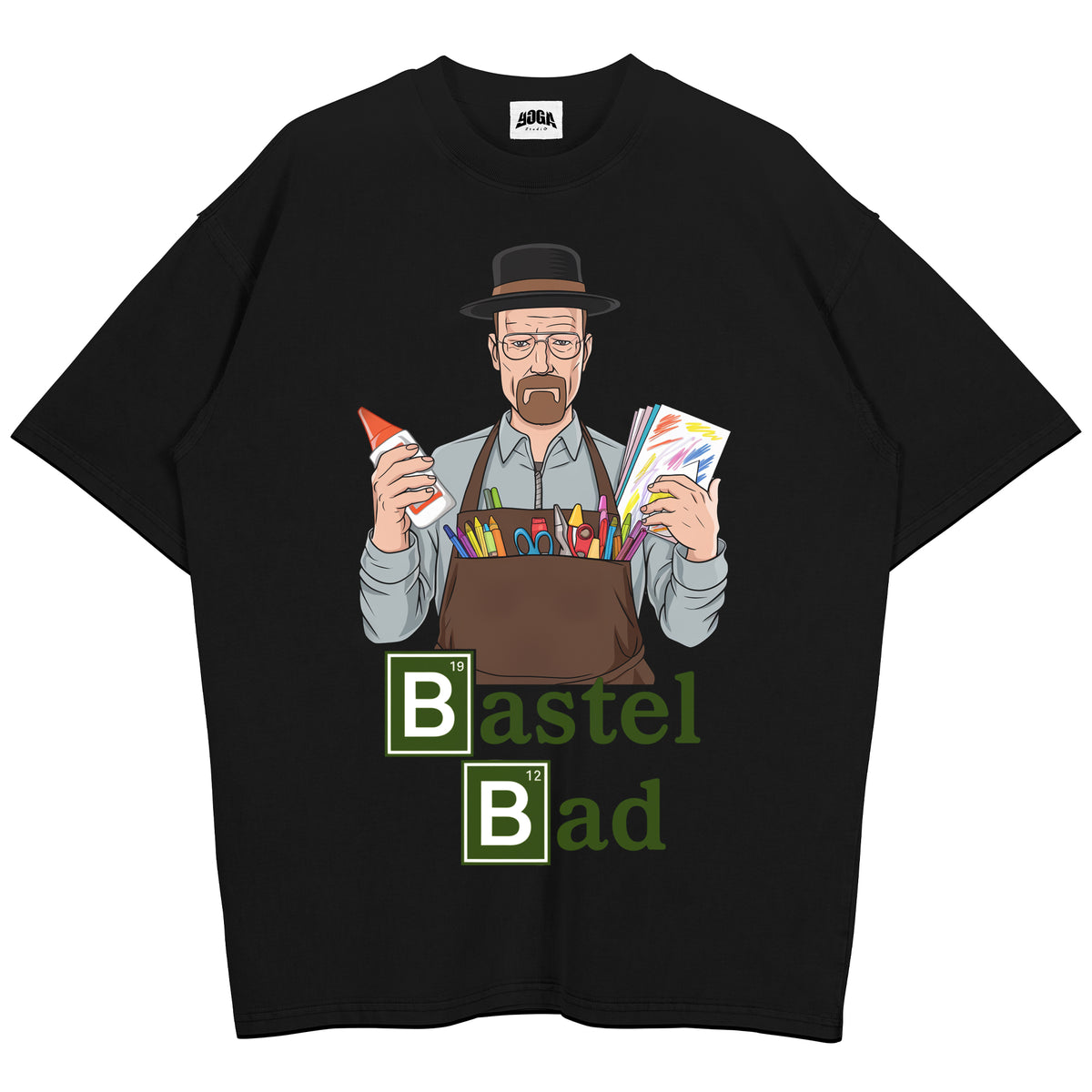 Oversized Shirt mit Spruch „Bastel Bad“ für Erzieherinnen und Erzieher | Pädagogikkram