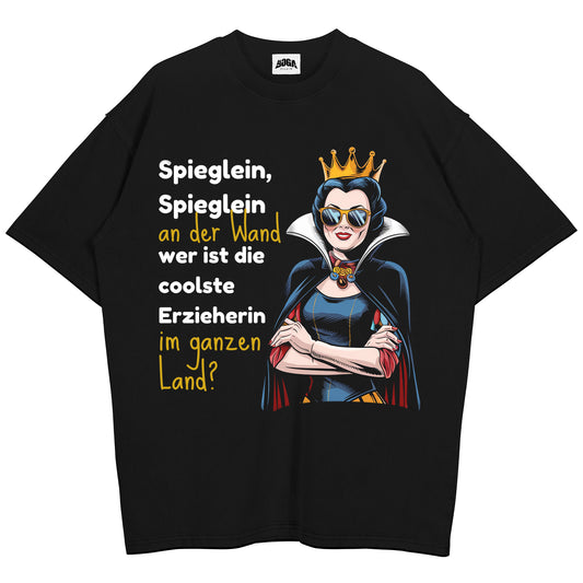 Oversized Shirt mit Spruch „Spieglein Spieglein“ für Erzieherinnen und Erzieher | Pädagogikkram