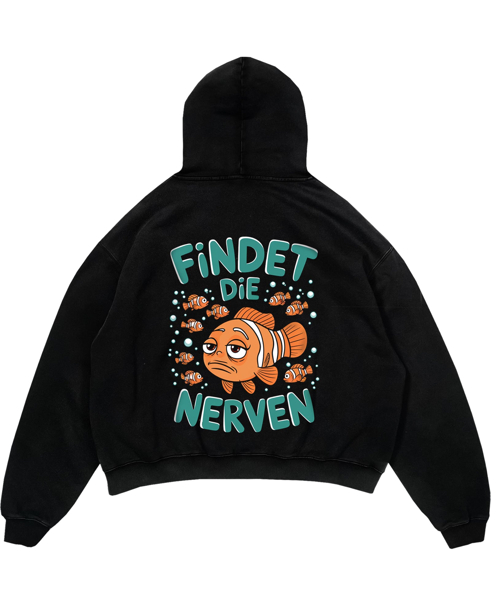Findet die nerven Oversized (Backprint) Hoodie