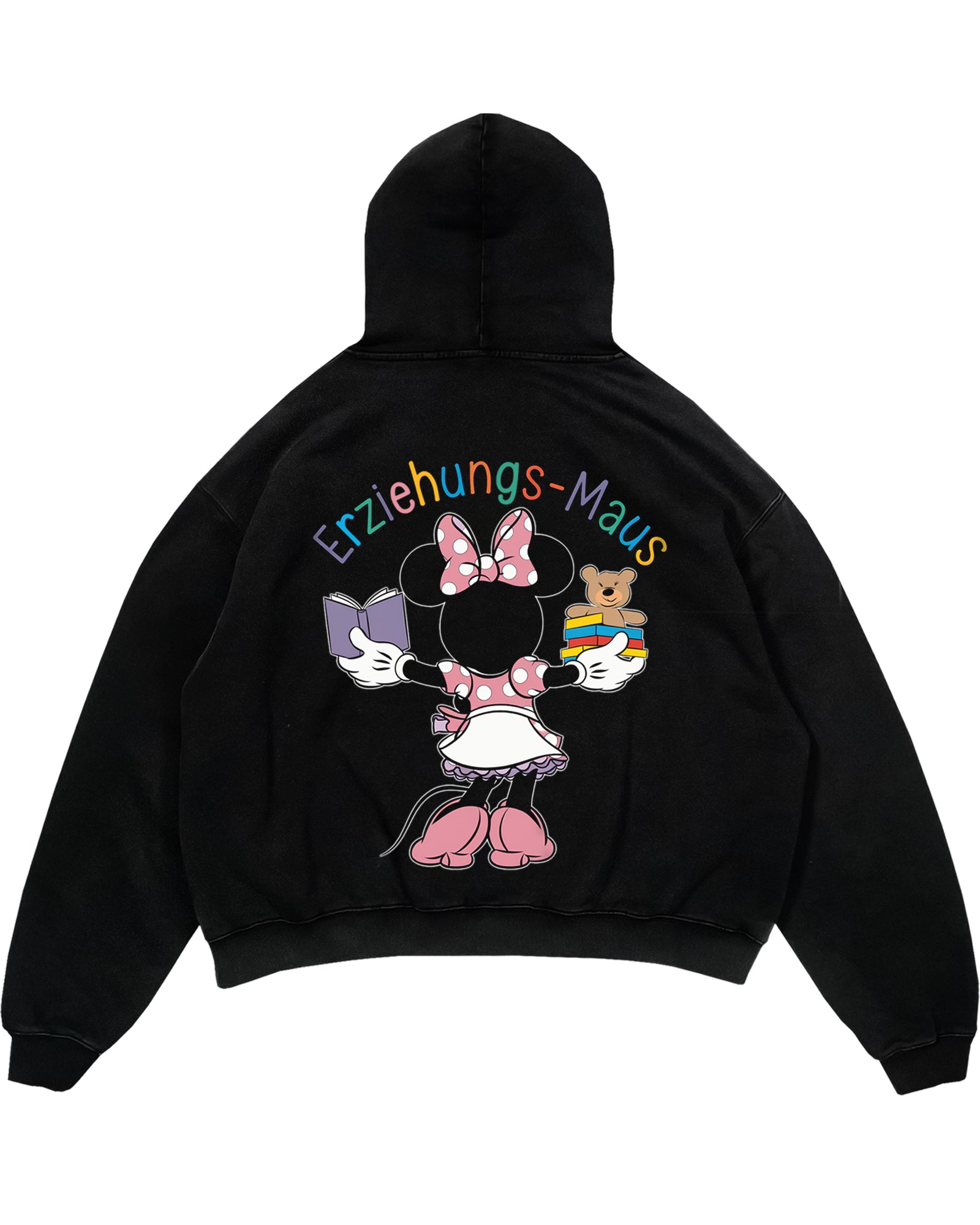 Erziehungs-Maus2 Oversized  (Backprint)Hoodie