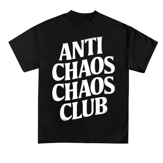 T-Shirt mit Rückendruck und Spruch „Anti Chaos Club“ für Erzieherinnen und Erzieher | Pädagogikkram