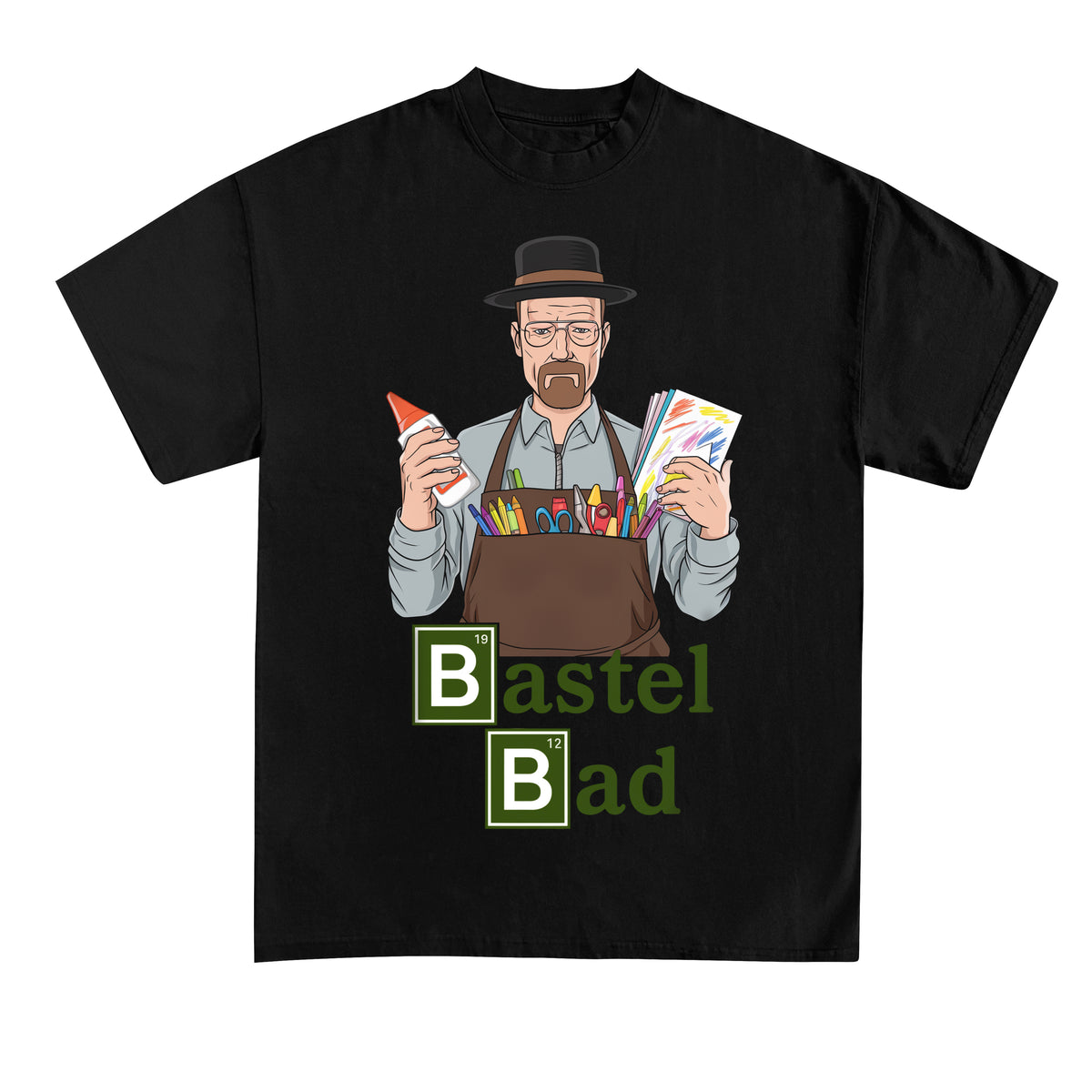 T-Shirt mit Spruch „Bastel Bad“ für Erzieherinnen und Erzieher | Pädagogikkram