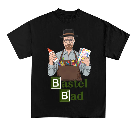 T-Shirt mit Spruch „Bastel Bad“ für Erzieherinnen und Erzieher | Pädagogikkram