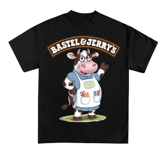 T-Shirt mit Spruch „Bastel & Jerrys“ für Erzieherinnen und Erzieher | Pädagogikkram