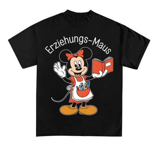 T-Shirt mit Spruch „Erziehungs-Maus“ für Erzieherinnen und Erzieher | Pädagogikkram