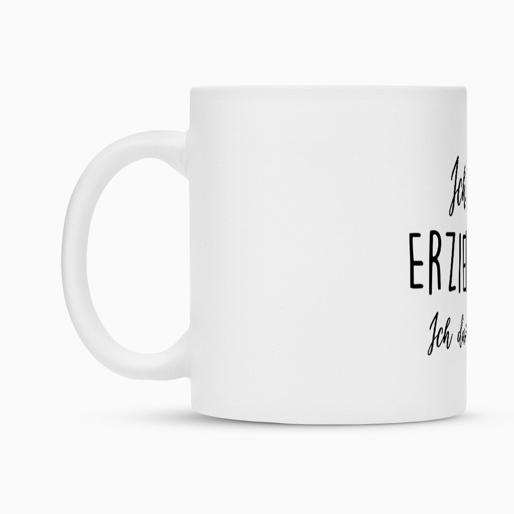 Weiße Keramiktasse mit Spruch „Ich darf das“ als Geschenk für Erzieher im Kindergarten, 300 ml, Ansicht 3 | Pädagogikkram